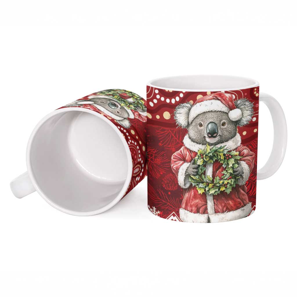 Here For A Koality Xmas Australia Abogirinal Ceramic Mug Santa Koala - Aussie Hoodie