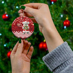 Here For A Koality Xmas Australia Abogirinal Ceramic Ornament Santa Koala - Aussie Hoodie