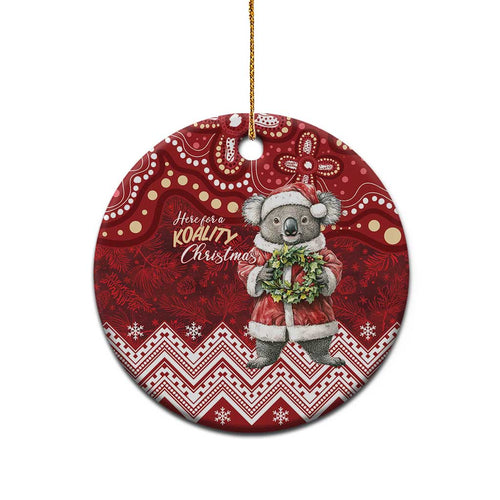 Here For A Koality Xmas Australia Abogirinal Ceramic Ornament Santa Koala - Aussie Hoodie