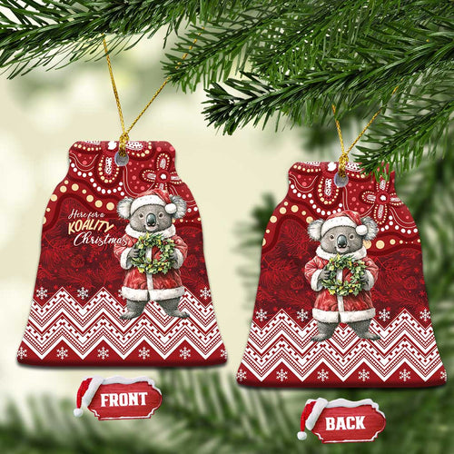 Here For A Koality Xmas Australia Abogirinal Ceramic Ornament Santa Koala - Aussie Hoodie