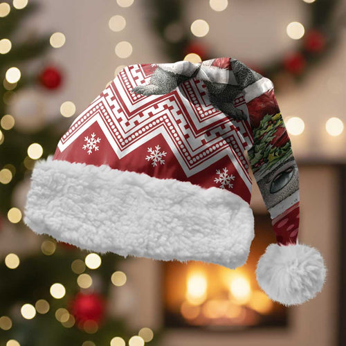 Here For A Koality Xmas Australia Abogirinal Christmas Santa Hat Santa Koala - Aussie Hoodie