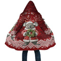 Here For A Koality Xmas Australia Abogirinal Cloak Santa Koala - Aussie Hoodie
