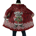 Here For A Koality Xmas Australia Abogirinal Cloak Santa Koala - Aussie Hoodie