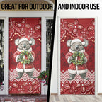 Here For A Koality Xmas Australia Abogirinal Door Cover Santa Koala - Aussie Hoodie