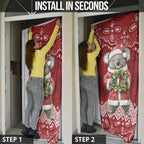 Here For A Koality Xmas Australia Abogirinal Door Cover Santa Koala - Aussie Hoodie