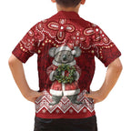 Here For A Koality Xmas Australia Abogirinal Family Matching Long Sleeve Bodycon Dress and Hawaiian Shirt Santa Koala - Aussie Hoodie