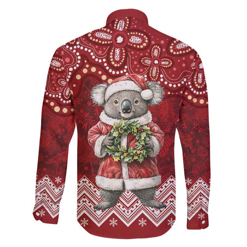 Here For A Koality Xmas Australia Abogirinal Family Matching Long Sleeve Bodycon Dress and Hawaiian Shirt Santa Koala - Aussie Hoodie