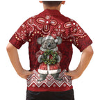 Here For A Koality Xmas Australia Abogirinal Family Matching Mermaid Dress and Hawaiian Shirt Santa Koala - Aussie Hoodie