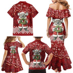 Here For A Koality Xmas Australia Abogirinal Family Matching Mermaid Dress and Hawaiian Shirt Santa Koala - Aussie Hoodie