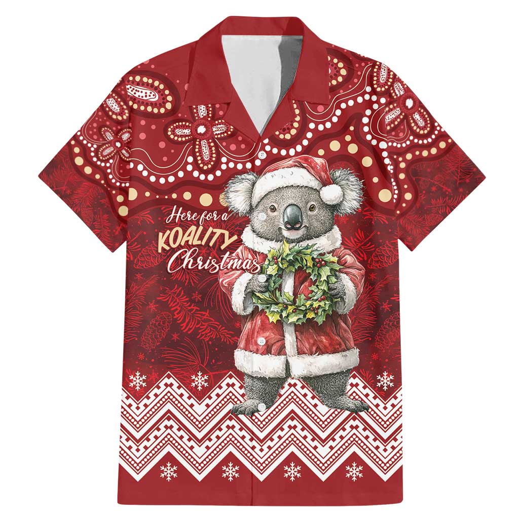 Here For A Koality Xmas Australia Abogirinal Family Matching Mermaid Dress and Hawaiian Shirt Santa Koala - Aussie Hoodie