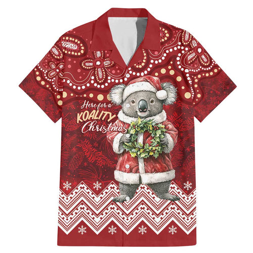 Here For A Koality Xmas Australia Abogirinal Family Matching Mermaid Dress and Hawaiian Shirt Santa Koala - Aussie Hoodie