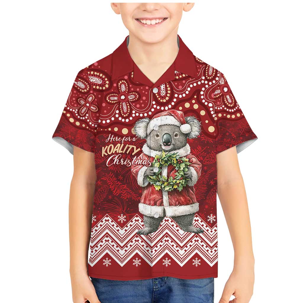 Here For A Koality Xmas Australia Abogirinal Family Matching Mermaid Dress and Hawaiian Shirt Santa Koala - Aussie Hoodie