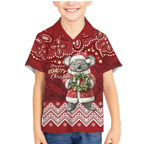 Here For A Koality Xmas Australia Abogirinal Family Matching Mermaid Dress and Hawaiian Shirt Santa Koala - Aussie Hoodie