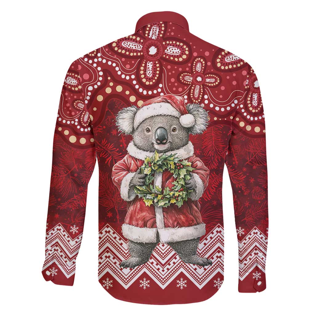 Here For A Koality Xmas Australia Abogirinal Family Matching Off Shoulder Maxi Dress and Hawaiian Shirt Santa Koala - Aussie Hoodie
