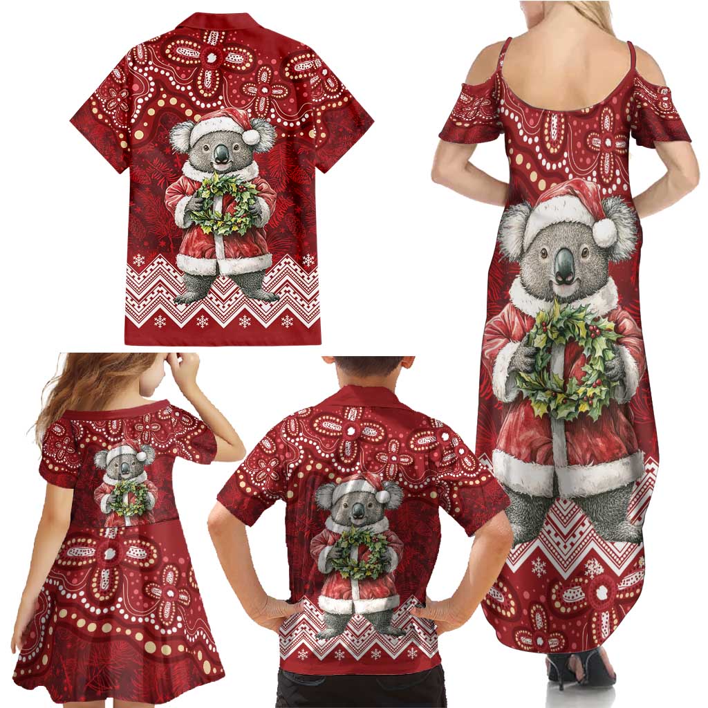 Here For A Koality Xmas Australia Abogirinal Family Matching Summer Maxi Dress and Hawaiian Shirt Santa Koala - Aussie Hoodie