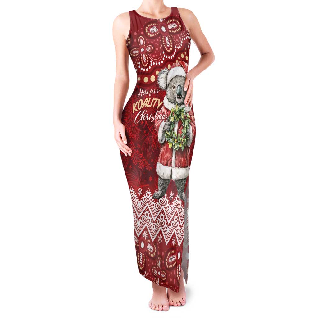 Here For A Koality Xmas Australia Abogirinal Family Matching Tank Maxi Dress and Hawaiian Shirt Santa Koala - Aussie Hoodie