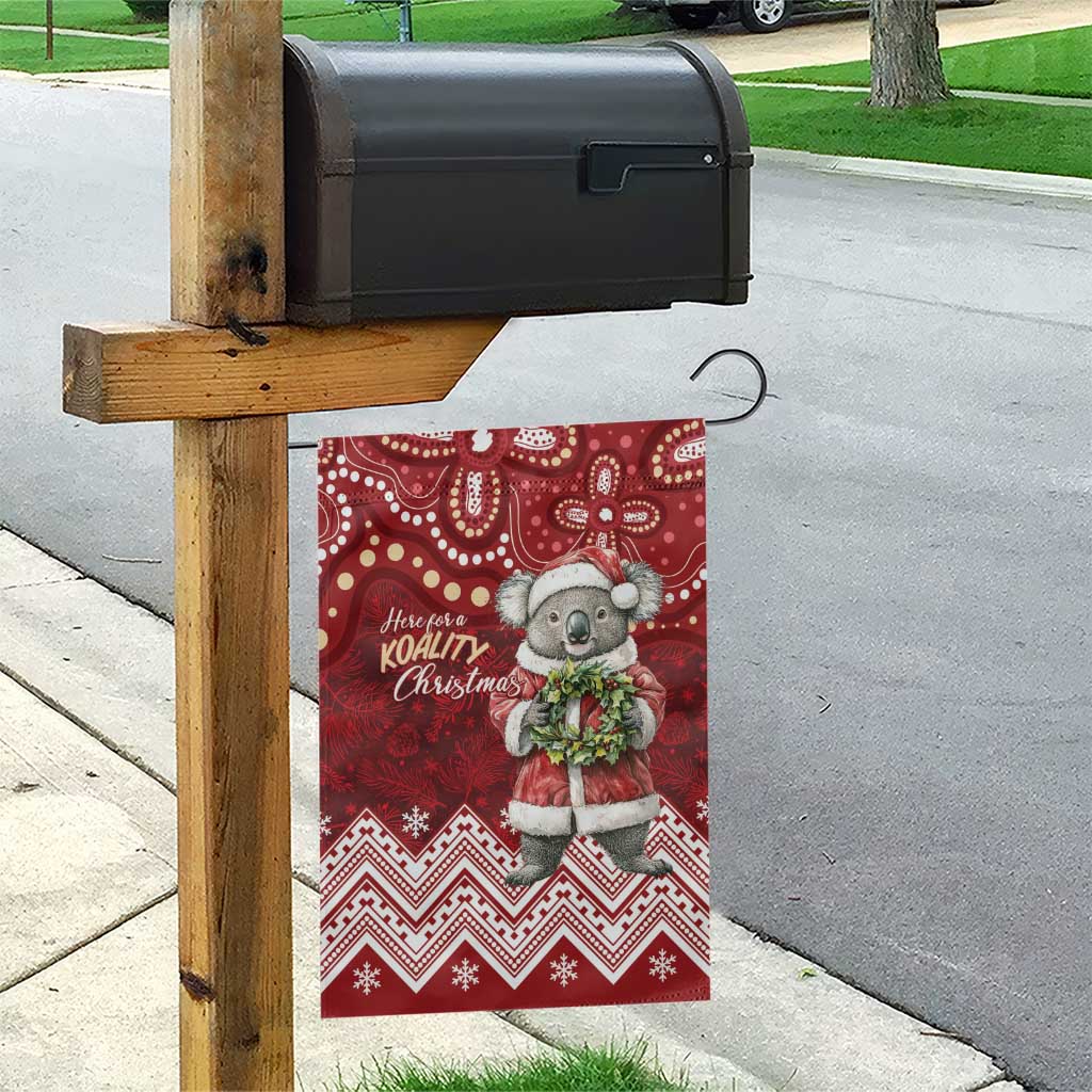 Here For A Koality Xmas Australia Abogirinal Garden Flag Santa Koala - Aussie Hoodie