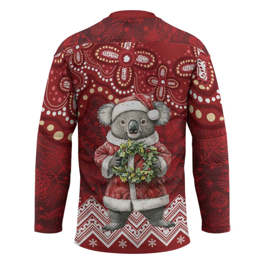 Here For A Koality Xmas Australia Abogirinal Hockey Jersey Santa Koala - Aussie Hoodie