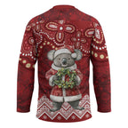 Here For A Koality Xmas Australia Abogirinal Hockey Jersey Santa Koala - Aussie Hoodie