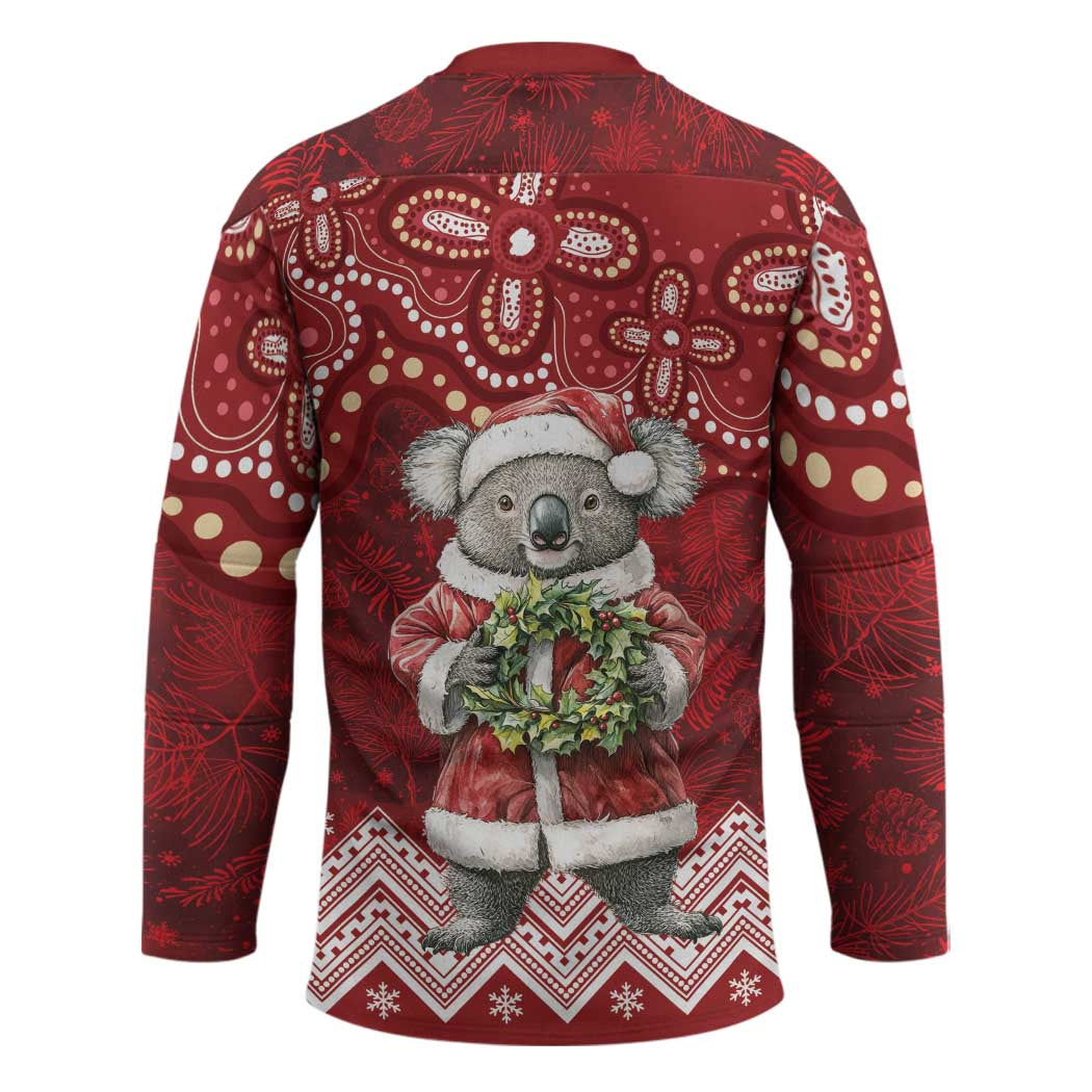 Here For A Koality Xmas Australia Abogirinal Hockey Jersey Santa Koala - Aussie Hoodie