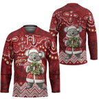 Here For A Koality Xmas Australia Abogirinal Hockey Jersey Santa Koala - Aussie Hoodie