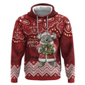 Here For A Koality Xmas Australia Abogirinal Hoodie Santa Koala - Aussie Hoodie