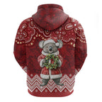 Here For A Koality Xmas Australia Abogirinal Hoodie Santa Koala - Aussie Hoodie