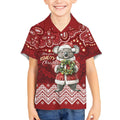 Here For A Koality Xmas Australia Abogirinal Kid Hawaiian Shirt Santa Koala - Aussie Hoodie