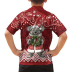 Here For A Koality Xmas Australia Abogirinal Kid Hawaiian Shirt Santa Koala - Aussie Hoodie