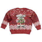 Here For A Koality Xmas Australia Abogirinal Kid Ugly Christmas Sweater Santa Koala - Aussie Hoodie