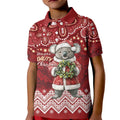 Here For A Koality Xmas Australia Abogirinal Kid Polo Shirt Santa Koala - Aussie Hoodie