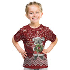 Here For A Koality Xmas Australia Abogirinal Kid T Shirt Santa Koala - Aussie Hoodie