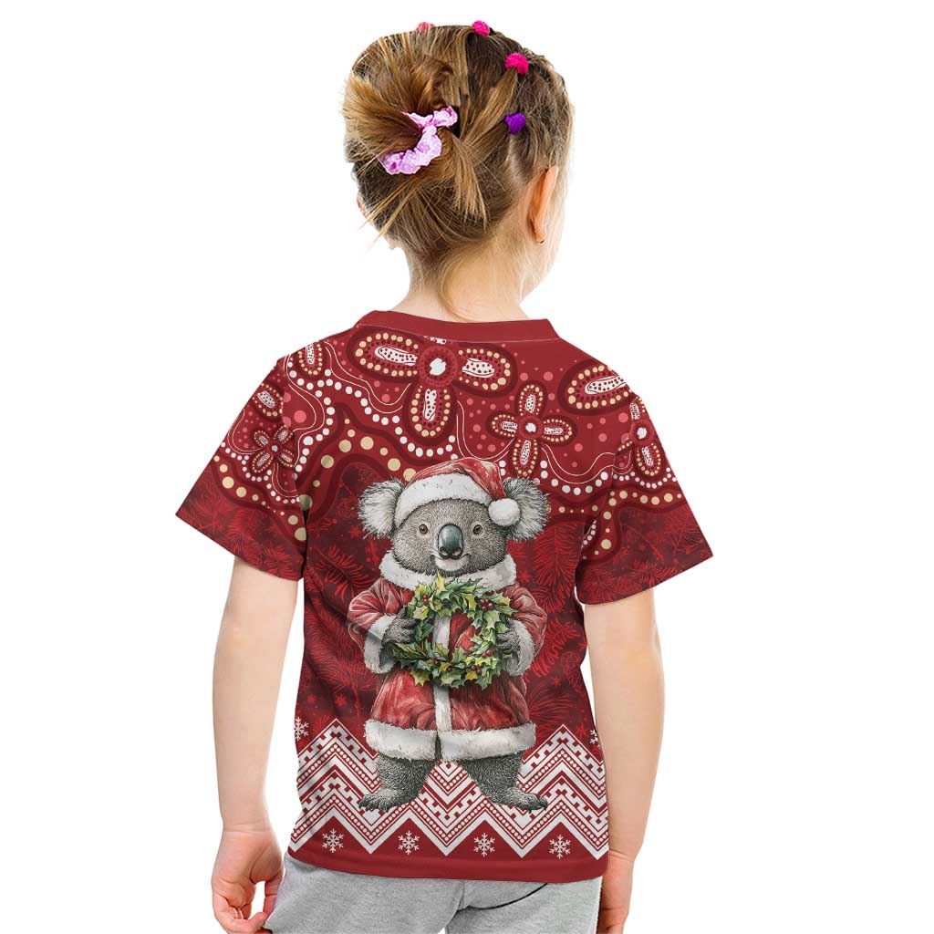 Here For A Koality Xmas Australia Abogirinal Kid T Shirt Santa Koala - Aussie Hoodie