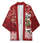 Here For A Koality Xmas Australia Abogirinal Kimono Santa Koala - Aussie Hoodie