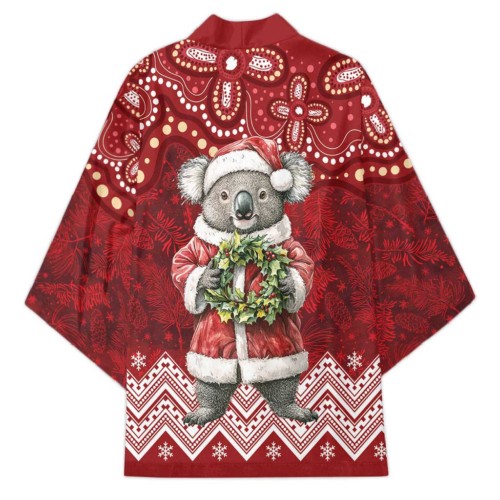 Here For A Koality Xmas Australia Abogirinal Kimono Santa Koala - Aussie Hoodie