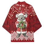 Here For A Koality Xmas Australia Abogirinal Kimono Santa Koala - Aussie Hoodie