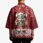 Here For A Koality Xmas Australia Abogirinal Kimono Santa Koala - Aussie Hoodie