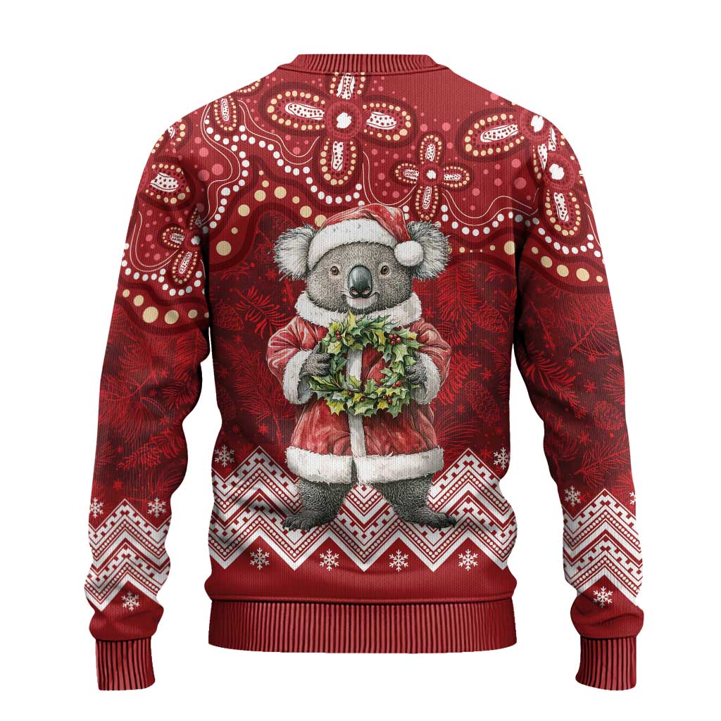 Here For A Koality Xmas Australia Abogirinal Ugly Christmas Sweater Santa Koala - Aussie Hoodie