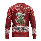 Here For A Koality Xmas Australia Abogirinal Ugly Christmas Sweater Santa Koala - Aussie Hoodie