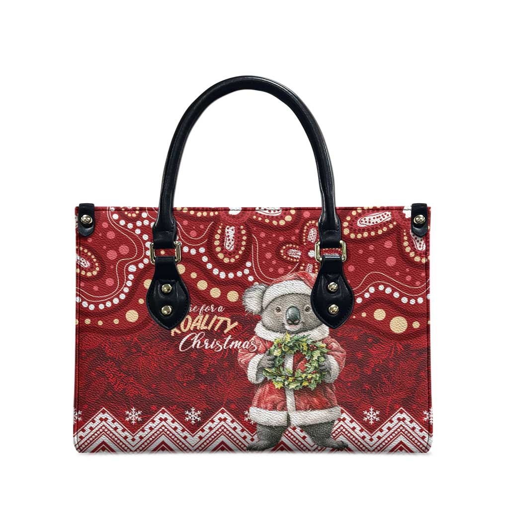 Here For A Koality Xmas Australia Abogirinal Leather Bag Santa Koala - Aussie Hoodie