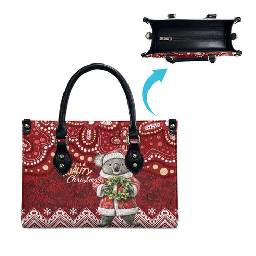 Here For A Koality Xmas Australia Abogirinal Leather Bag Santa Koala - Aussie Hoodie