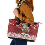 Here For A Koality Xmas Australia Abogirinal Leather Tote Bag Santa Koala - Aussie Hoodie