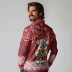 Here For A Koality Xmas Australia Abogirinal Long Sleeve Polo Shirt Santa Koala - Aussie Hoodie