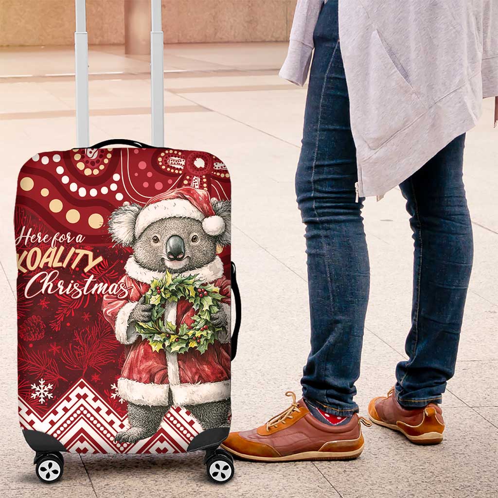 Here For A Koality Xmas Australia Abogirinal Luggage Cover Santa Koala - Aussie Hoodie