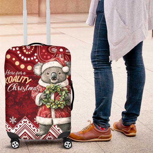 Here For A Koality Xmas Australia Abogirinal Luggage Cover Santa Koala - Aussie Hoodie