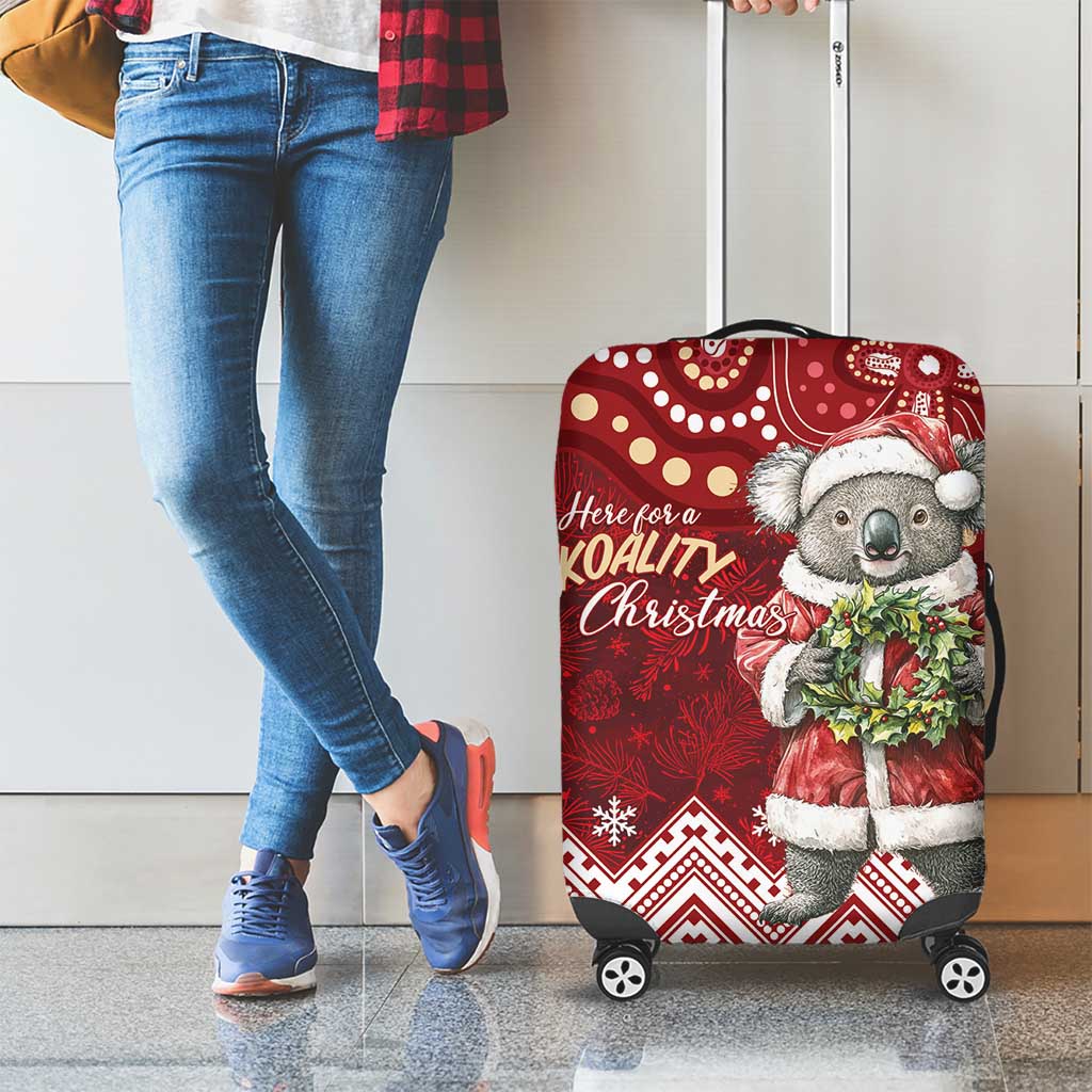 Here For A Koality Xmas Australia Abogirinal Luggage Cover Santa Koala - Aussie Hoodie