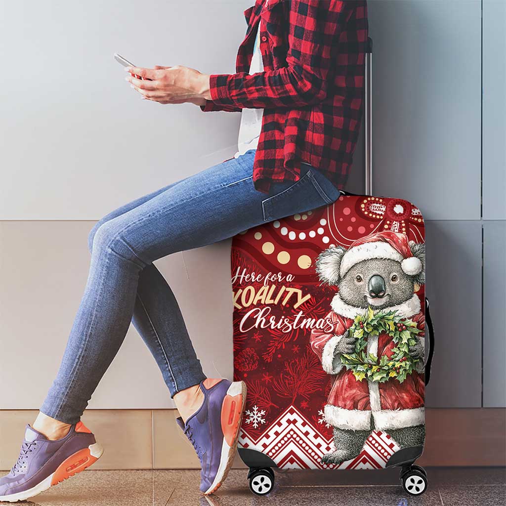 Here For A Koality Xmas Australia Abogirinal Luggage Cover Santa Koala - Aussie Hoodie