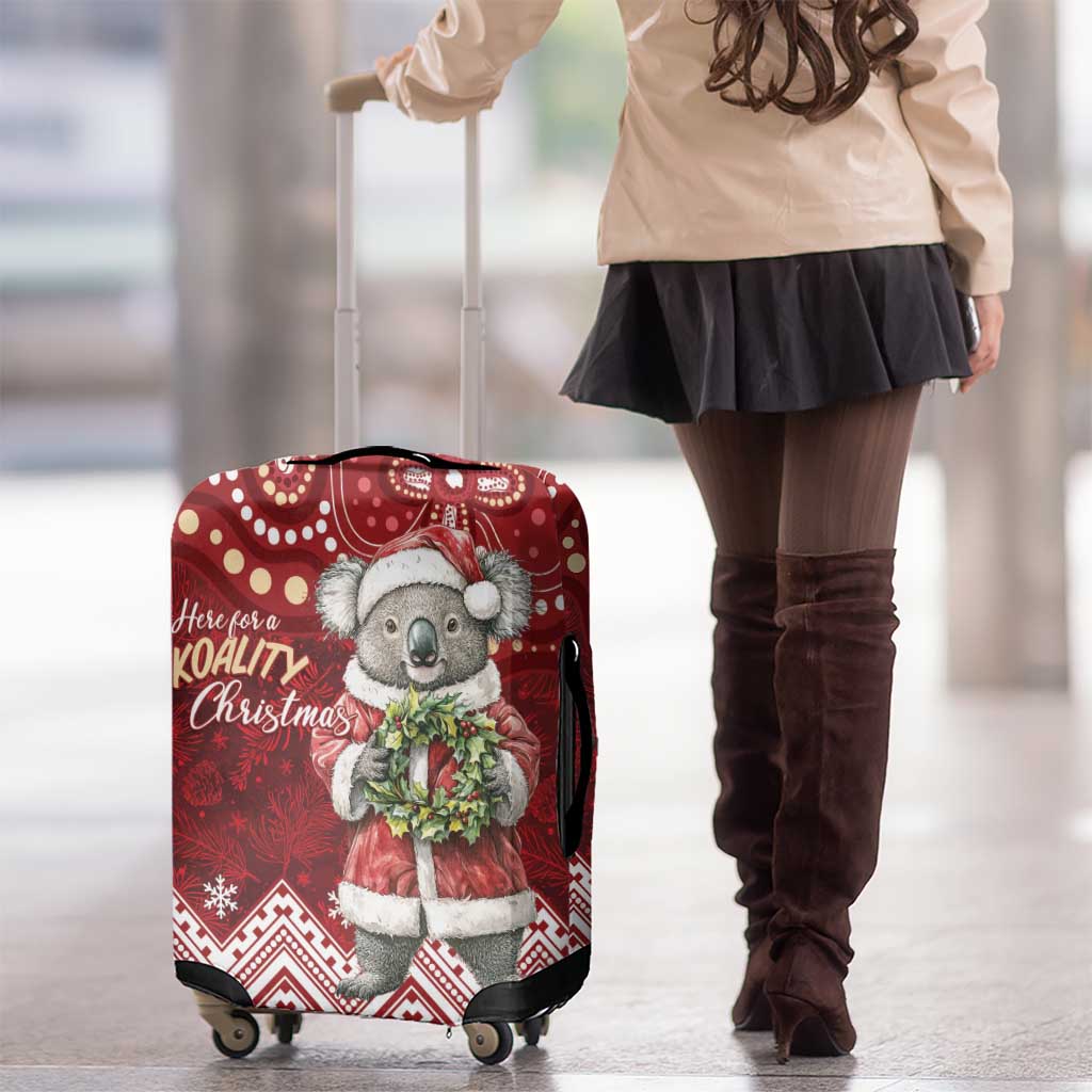 Here For A Koality Xmas Australia Abogirinal Luggage Cover Santa Koala - Aussie Hoodie