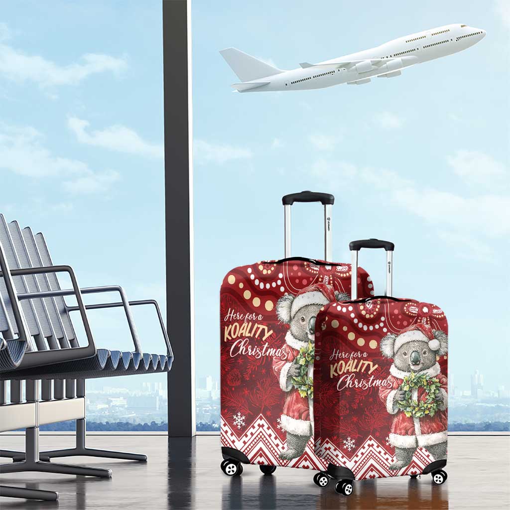 Here For A Koality Xmas Australia Abogirinal Luggage Cover Santa Koala - Aussie Hoodie
