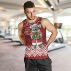Here For A Koality Xmas Australia Abogirinal Men Tank Top Santa Koala - Aussie Hoodie